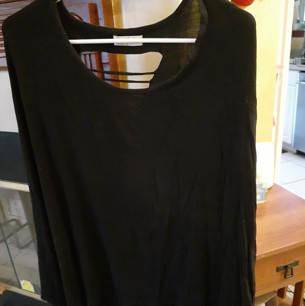 Black long sleeved top